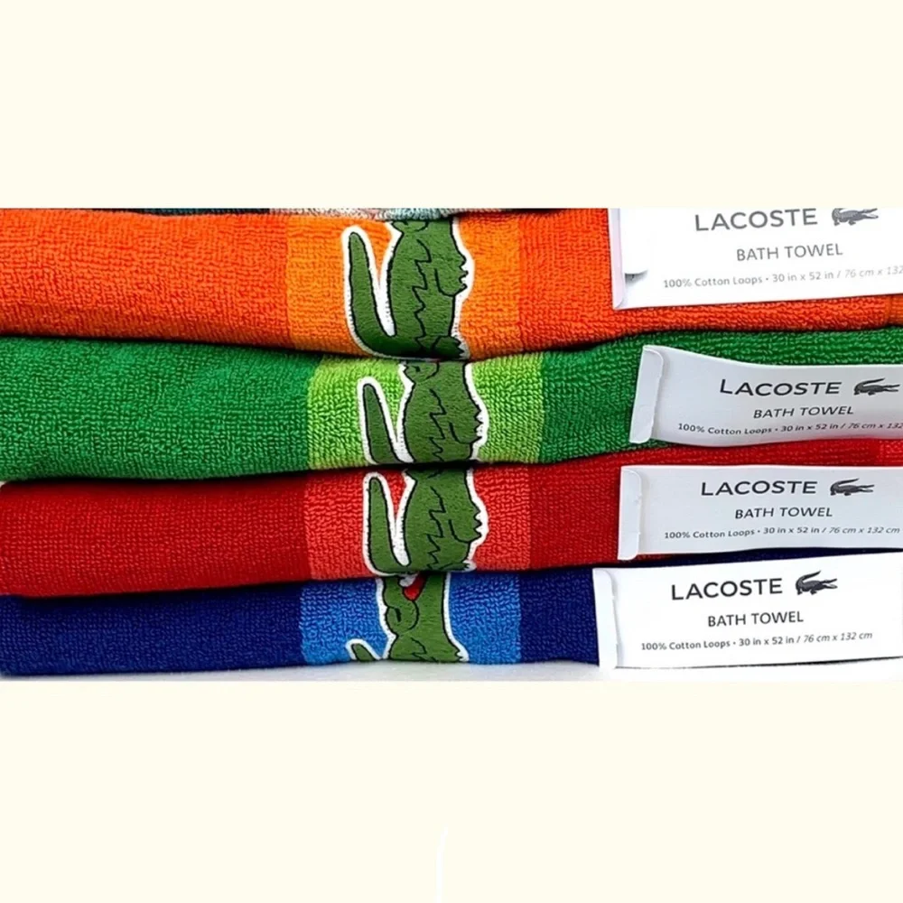 10 Lacoste Large Bath Pool Towel 30”x52” new with tags various colors